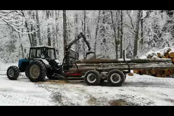 Управление лесовозным прицепом «АРМАДА» из кабины трактора